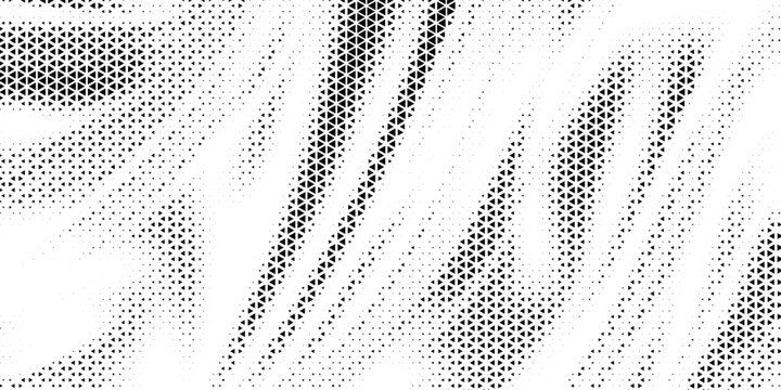 Seamless halftone triangle pattern. Random vector noise texture