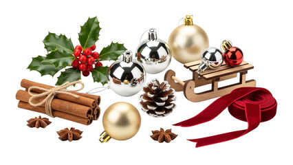 Christmas Holiday Decorations And Spices Collection