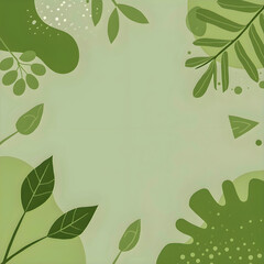 Sustainable Lifestyle Background with Soft Green Tones