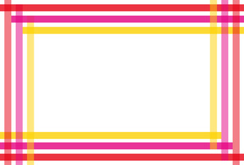 Bright Colorful Abstract Frame on White Background