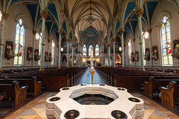 Cathedral of St. John the Baptist, Savannah: grand, ornate interior.