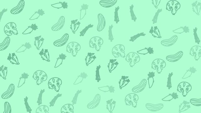 Light, fresh vegetable pattern with carrots and cucumbers. Perfect for healthy food blog backgrounds, recipe cards, and kitchenthemed designs.