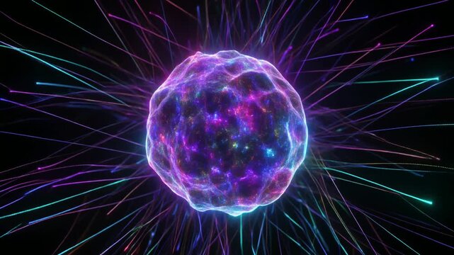 データコアが放つ神秘的な光と知性の輝き