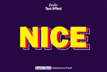 Nice text effect with yellow and blue 3D style.