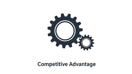 Fototapeta premium Gears symbolizing competitive advantage in business and industry