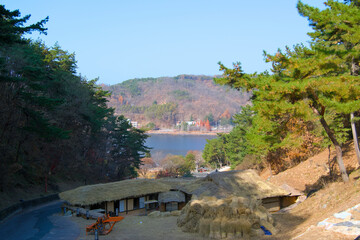 An old house built in harmony with the surrounding nature