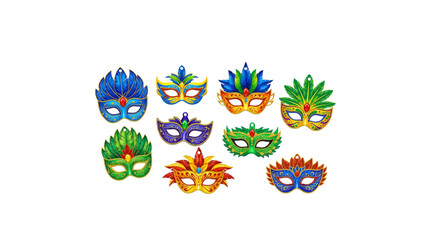 Set Of Beautiful Italian Mak isolated on white background