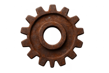 Rusty metal gear cog wheel mechanism