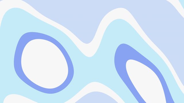 Abstract Blue and White Organic Fluid Shapes Motion Background