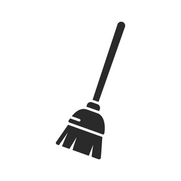 Simple broom icon Vector