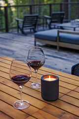 Romantic Outdoor Wine Setting