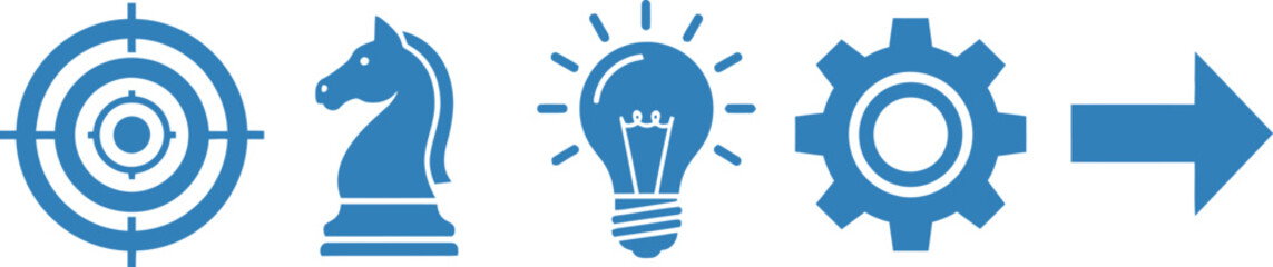 Business strategy icons
