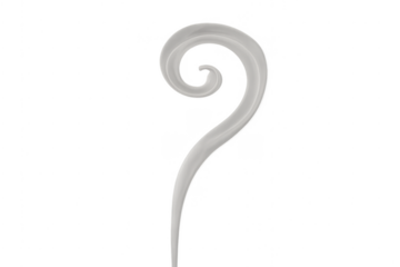 White smoke abstract swirl design element transparent