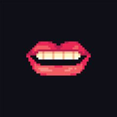 this is pixel art mouth. this item good for presentations,stickers, icons, t shirt design,game asset,logo and your project.