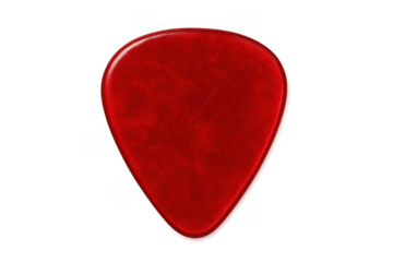 Red guitar pick playing musical instrument accessory