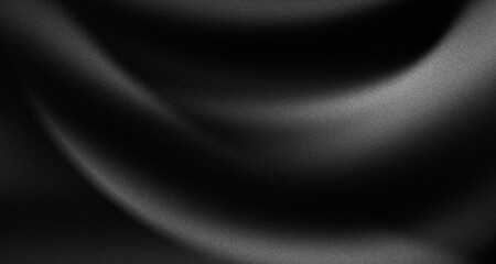 luxury black abstract background with elegant curved shapes and textured Grain (Noise)