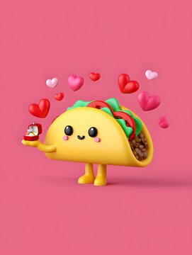 Adorable taco holding ring
