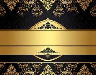 Ornate gold elements on a dark textured background