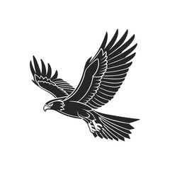 Fototapeta premium Free Peak Flying Eagle Silhouette