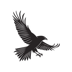 Obraz premium Majestic Eagle Landing Silhouette