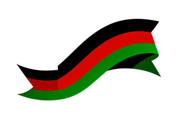 Pan african flag ribbon