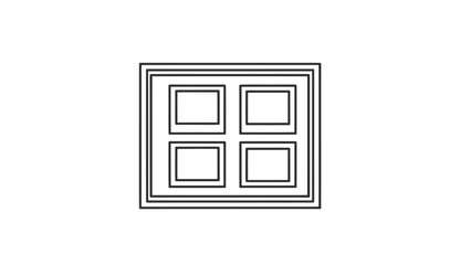 Simple Black and White Window Icon.