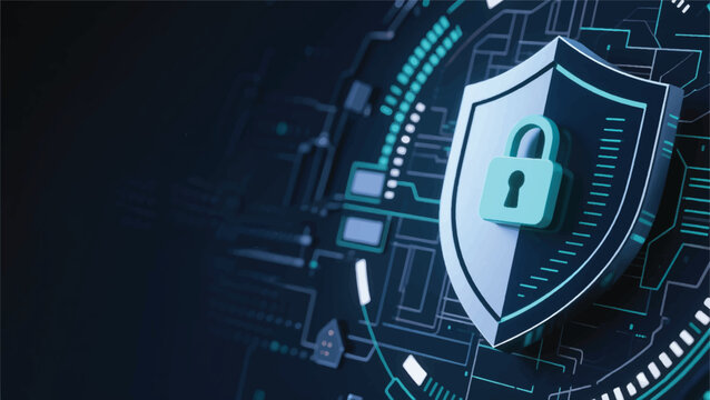 Illustration Of Cyber Security And Online Data Protection On The Internet Vector Design Template