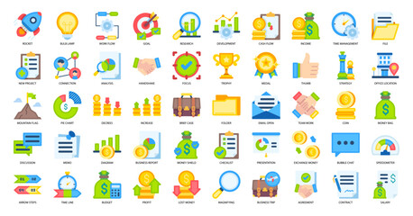 Business and Finance Flat Icon Pack