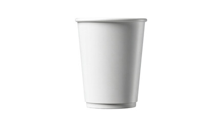 A plain white disposable paper cup ready for branding or custom label application, ideal for food service industry, cafes, restaurants, or events offering hot and cold beverages.
