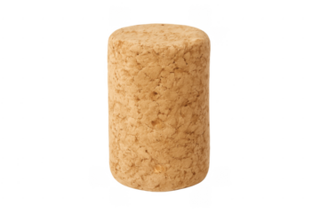 Wine cork stopper with natural texture isolated