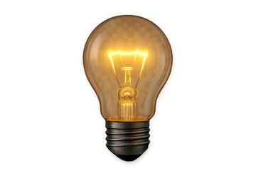 Glowing light bulb illuminating a new idea concept
