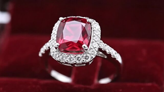 Elegant ruby and diamond ring