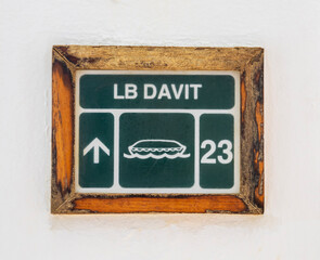 Safety Signage on a Cruise Ship