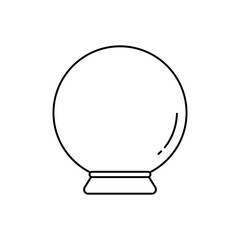 Crystal Ball icon isolate on white background.