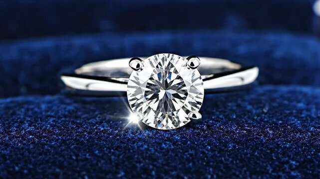 Elegant solitaire diamond ring