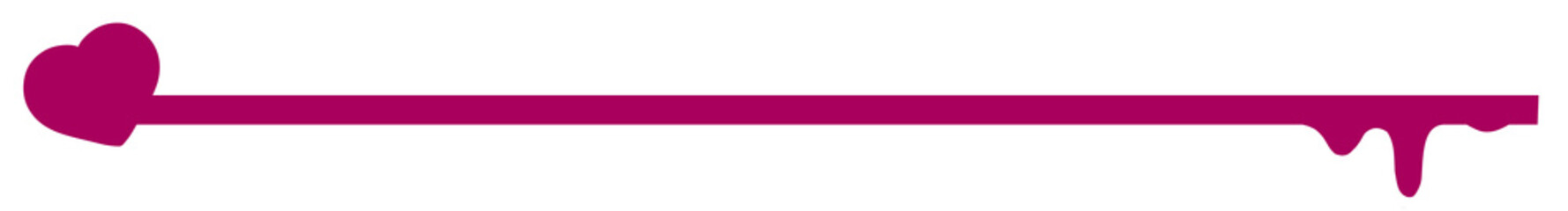 溶けるライン素材ハート濃いピンク