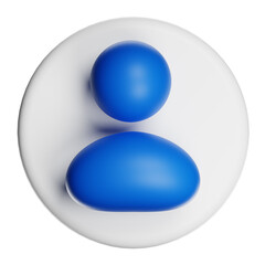 3d user person icon profile avatar symbol