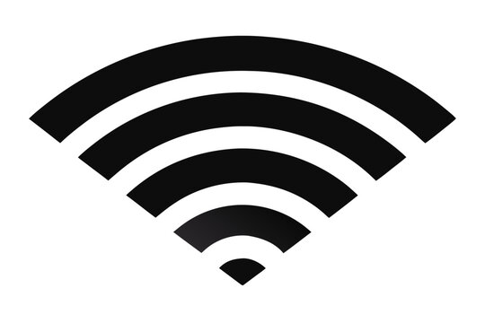 wi fi icon silhouette vector, wi fi black symbol
