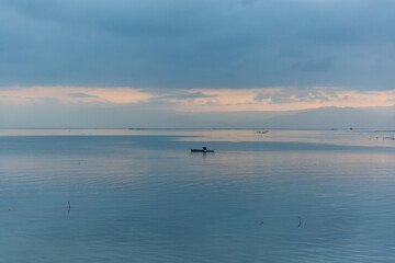 Calm Morning Sea Surface With Soft Horizon