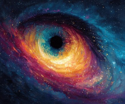 A vibrant cosmic eye