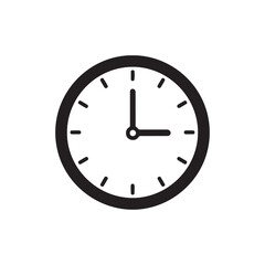 24 hours clock icon flat vector illustration design isolated on white background
