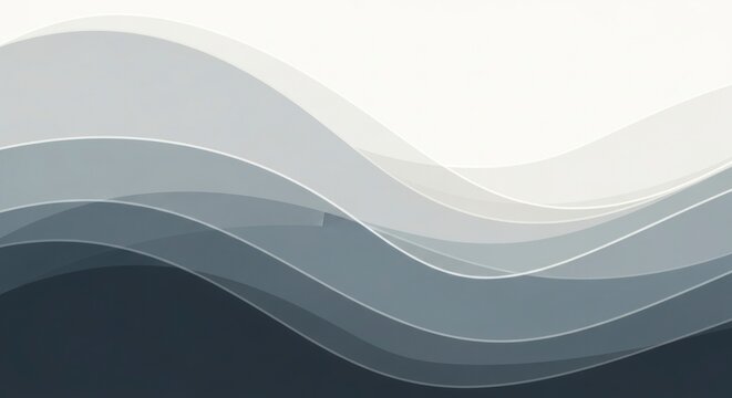 Abstract Grey Wavy Layers Background. - Powered by Adobe