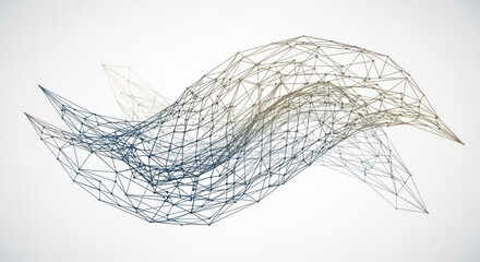 Abstract Wireframe Mesh Structure Design.
