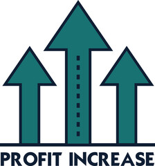 Vector arrow icons symbolizing 2d business growth and finance success show a green direction sign on a progress chart illustration representing a web design concept for home increase and vector 