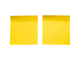 Fototapeta premium Two bright yellow adhesive notes side by side