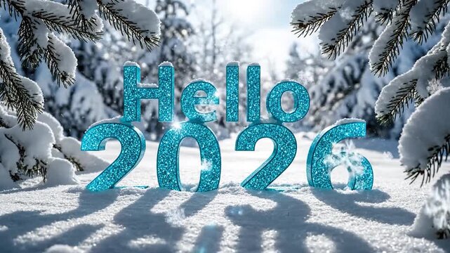 Hello 2026 - A Sparkling New Year in a Winter Wonderland.