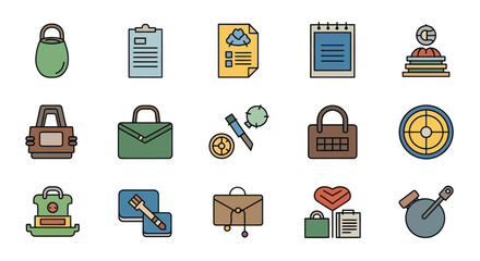 Collection of Business and Office Related Icons.