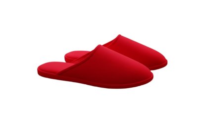 red slippers for indoor use are comfortable