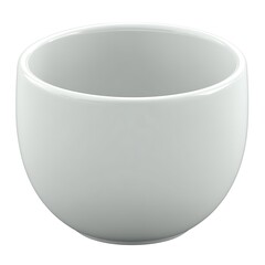 Empty White Ceramic Bowl for Kitchen and Dining