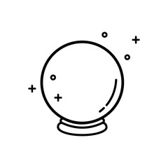 Crystal Ball icon isolate on transparent background.